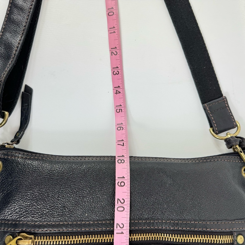 Fossil Shoulder Bag Sasha Black Pebbled Leather Crossbody Bag - Picture 16 of 16